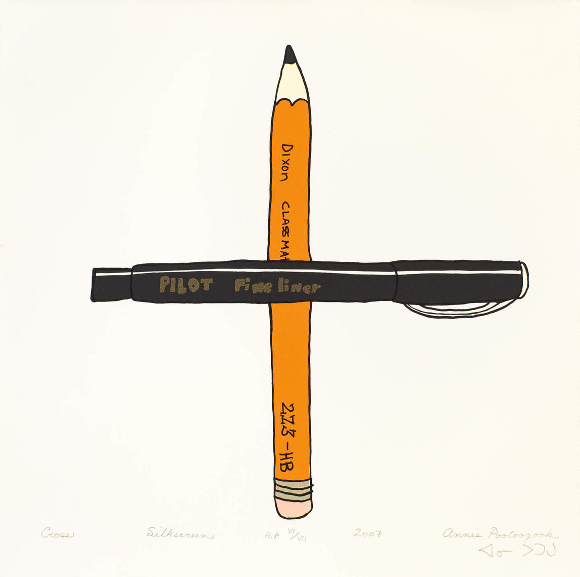 Annie Pootoogook, Cross (Croix), 2007