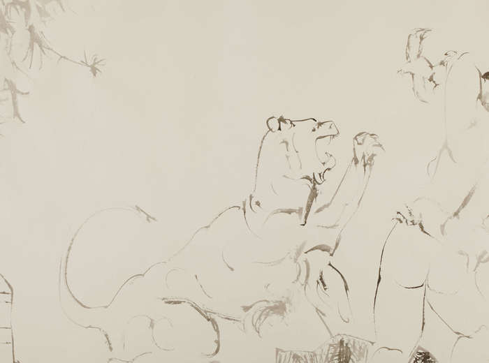 Harold Town, Bacchante menacée par une panthère, 1959