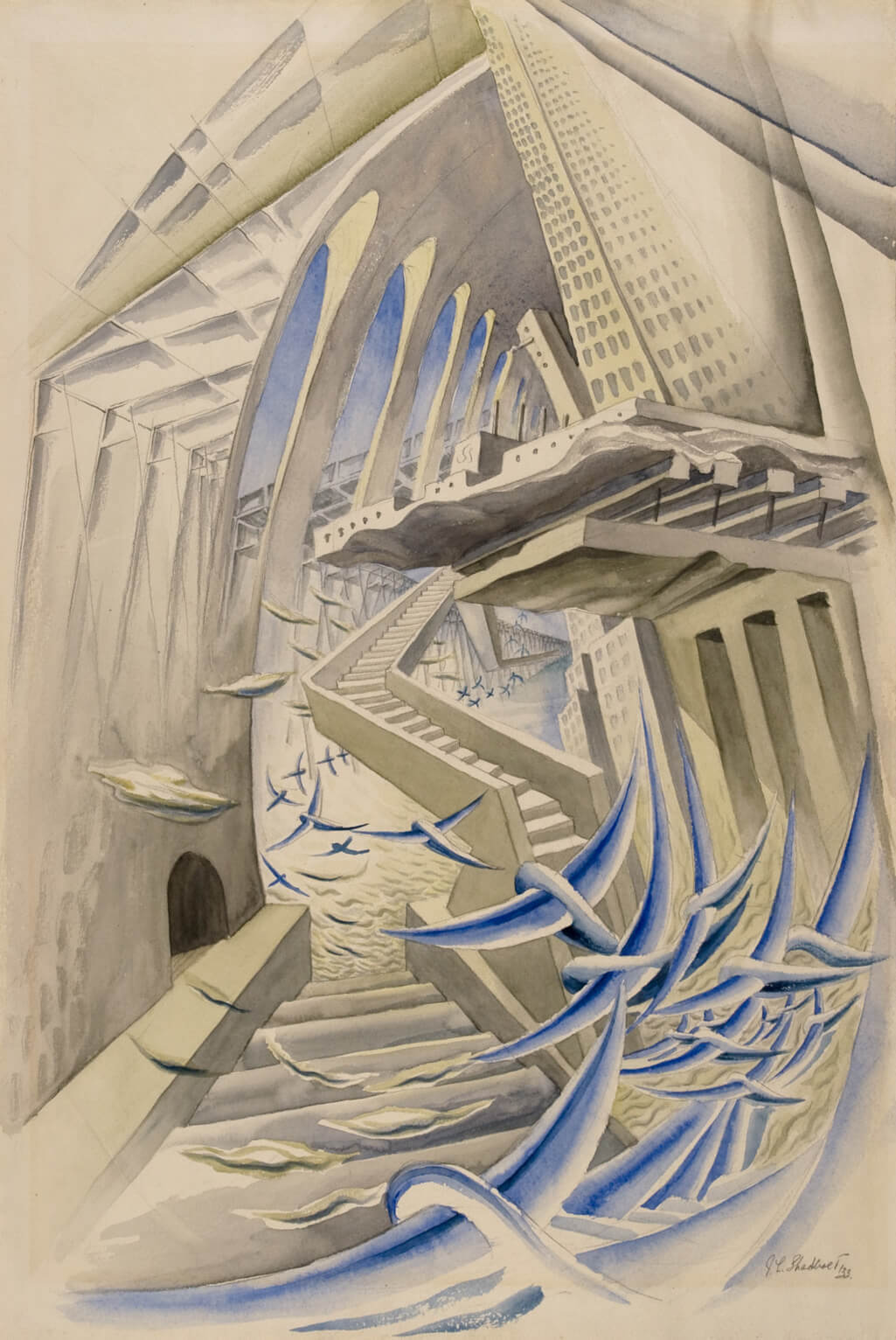 Jack Shadbolt, Abstraction, Port de mer, 1933