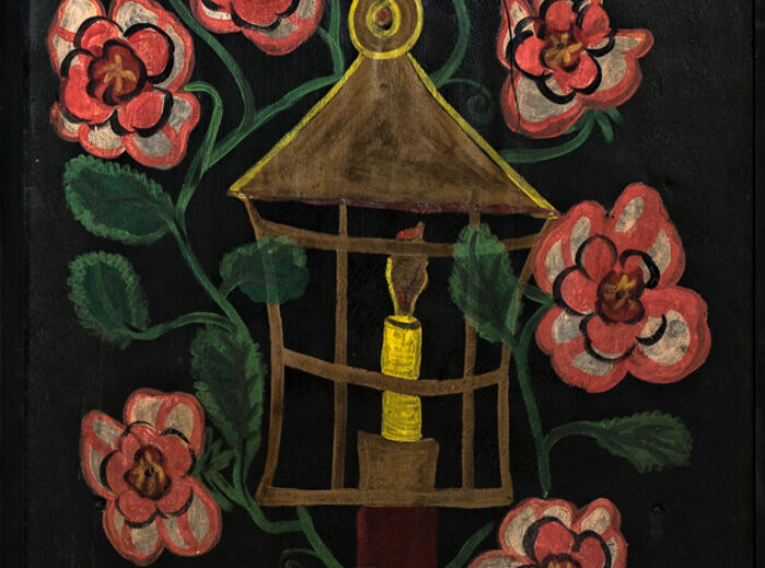 Fleurs avec lanterne à bougie, v.1943