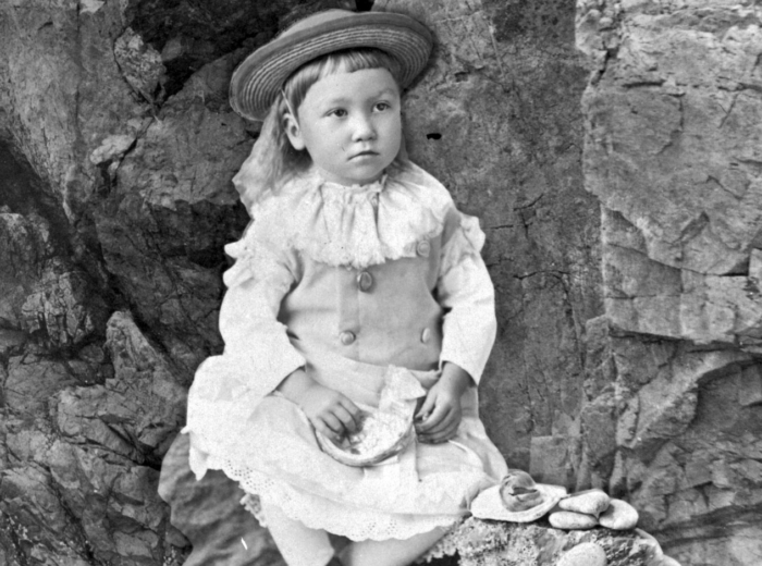 Unidentified Child at a Mock Beach