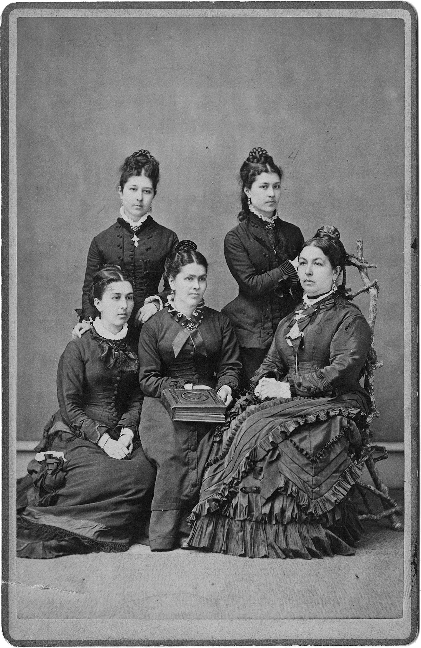 A black and white photo of the McNeil family.