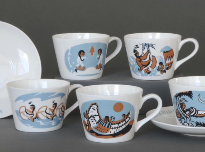 Les légendes micmaques du Petit Peuple (service en porcelaine fine) | Wabanaki Moderne